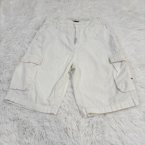 Lrg White Cargo Shorts adjustable waist